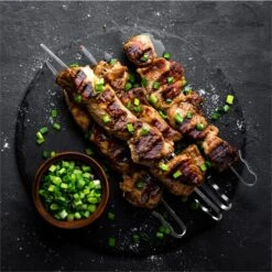 AeroVital Fry Kebab-Set | Zubehör | Edelstahl | 8 Spieße | Silber -Küche Zu Hause 10034577 yy 0003 ambient Klarstein AeroVital Fry Kebab Set