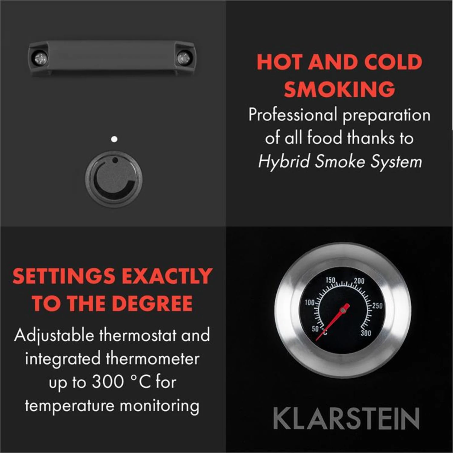 Flintstone Räucherofen 1600W Thermometer Edelstahl Elektrisch 3 Flintstone Räucherofen 1600W Thermometer Edelstahl Elektrisch – Bild 3