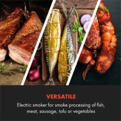 Flintstone Räucherofen 1600W Thermometer Edelstahl Elektrisch 15 Flintstone Räucherofen 1600W Thermometer Edelstahl Elektrisch -Küche Zu Hause 10034702 yy 0006 logo Klarstein NES C16