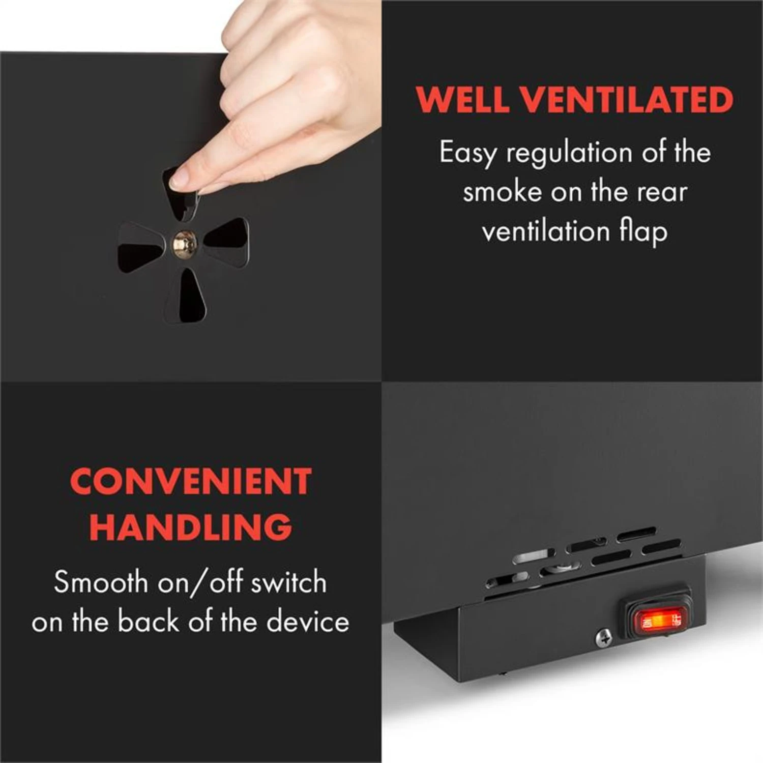 Flintstone Räucherofen 1600W Thermometer Edelstahl Elektrisch 9 Flintstone Räucherofen 1600W Thermometer Edelstahl Elektrisch – Bild 9