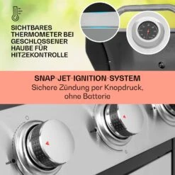 Tomahawk Gasgrill 3 X 3,6 KW Brenner 60 X 43,5 Cm Grill Edelstahl -Küche Zu Hause 10034711 de 0004 usp