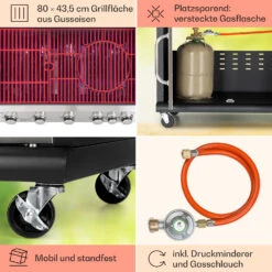 Tomahawk Gasgrill 5x3,6 KW + 2,7 KW Brenner 80x43,5 Cm Grill Edelstahl -Küche Zu Hause 10034712 de 0005 usp