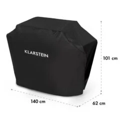 Tomahawk Wetterschutzhaube 600D Canvas 30/70% PE/PVC Schwarz -Küche Zu Hause 10034713 yy 0007 logo Klarstein Tomahawk Wetterschutzhaube 140cm