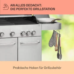 Valkyrie Gasgrill 4x3,5 KW + 3,15 KW Brenner 74x44 Cm Grill Edelstahl -Küche Zu Hause 10034715 de 0007 usp