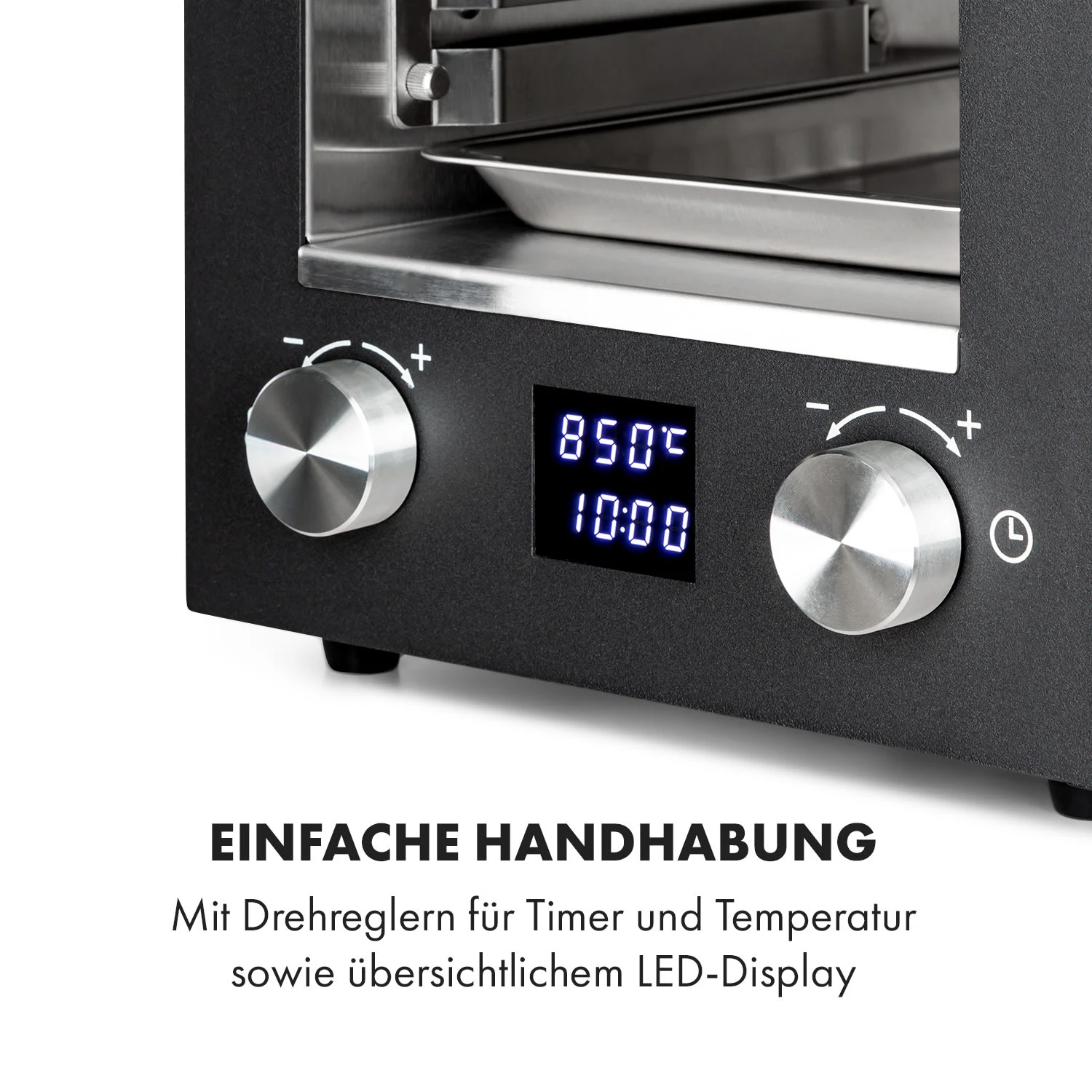 Hannibal Hochtemperaturgrill Indoor 2.200W 850°C Edelstahl Schwarz 5 Hannibal Hochtemperaturgrill Indoor 2.200W 850°C Edelstahl Schwarz – Bild 5