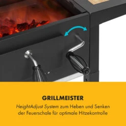 Meat Machine Holzkohlegrill BBQ 45x32,5cm Thermometer Bodenrollen -Küche Zu Hause 10034819 de 0004 logo