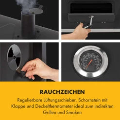 Meat Machine Holzkohlegrill BBQ 45x32,5cm Thermometer Bodenrollen -Küche Zu Hause 10034819 de 0006 logo