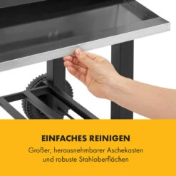 Meat Machine Holzkohlegrill BBQ 45x32,5cm Thermometer Bodenrollen -Küche Zu Hause 10034819 de 0008 logo