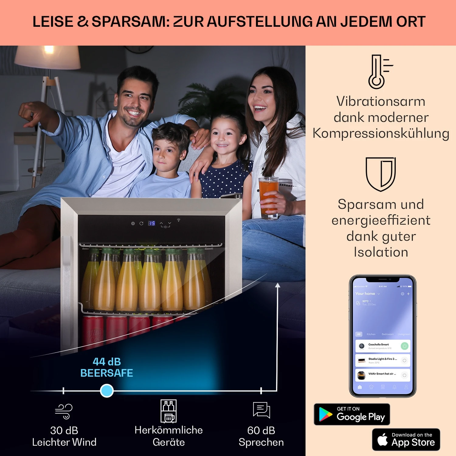 Coachella 50 Weinkühlschrank 47 Liter WiFi-Funktion Hintergrundbeleuchtung Edelstahl 3 Coachella 50 Weinkühlschrank 47 Liter WiFi-Funktion Hintergrundbeleuchtung Edelstahl – Bild 3