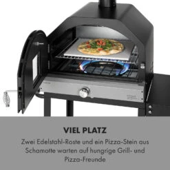 Pizzaiolo Pro Pizza-Gasgrill 76x143x66cm Schamottestein Stahl Mobil -Küche Zu Hause 10034844 de 0003 logo