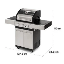 Valkyrie Gasgrill 3x3,2 + 2,9 KW Sichtfenster 54x42 Cm Grill Edelstahl 19 Valkyrie Gasgrill 3x3,2 + 2,9 KW Sichtfenster 54x42 Cm Grill Edelstahl -Küche Zu Hause 10034845 yy 0010 logo Klarstein Valkyrie Gasgrill 3plus1 Brenner Edelstahl