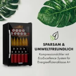 Beersafe XXL Onyx Kühlschrank 80 Liter 3 Böden Panoramaglastür -Küche Zu Hause 10034848 de 0003 logo