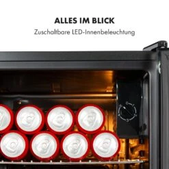 Beersafe XXL Onyx Kühlschrank 80 Liter 3 Böden Panoramaglastür -Küche Zu Hause 10034848 de 0006 logo