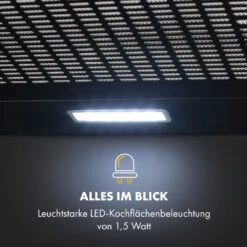Capannina Unterbau-Abzugshaube 60cm 166m³/h LED Edelstahl Schwarz -Küche Zu Hause 10034861 de 0004 logo