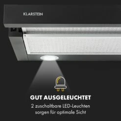 Viola Dunstabzugshaube Edelstahl 59,6 Cm 612m³/h EEK A Schwarz -Küche Zu Hause 10034863 de 0005 logo