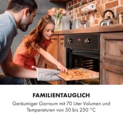 Elizabeth Einbaubackofen Retro 2200 Watt 70l Messingoptik Display -Küche Zu Hause 10034880 de 0003 logo