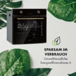 Elizabeth Einbaubackofen Retro 2200 Watt 70l Messingoptik Display -Küche Zu Hause 10034880 de 0007 logo