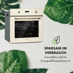 Elizabeth Einbaubackofen Retro 2200W 70L 50 - 250 °C Timer Display -Küche Zu Hause 10034881 de 0007 logo