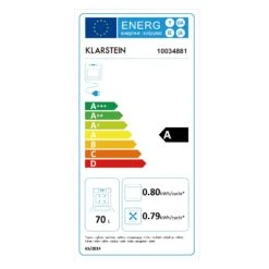 Elizabeth Einbaubackofen Retro 2200W 70L 50 - 250 °C Timer Display -Küche Zu Hause 10034881 energy label
