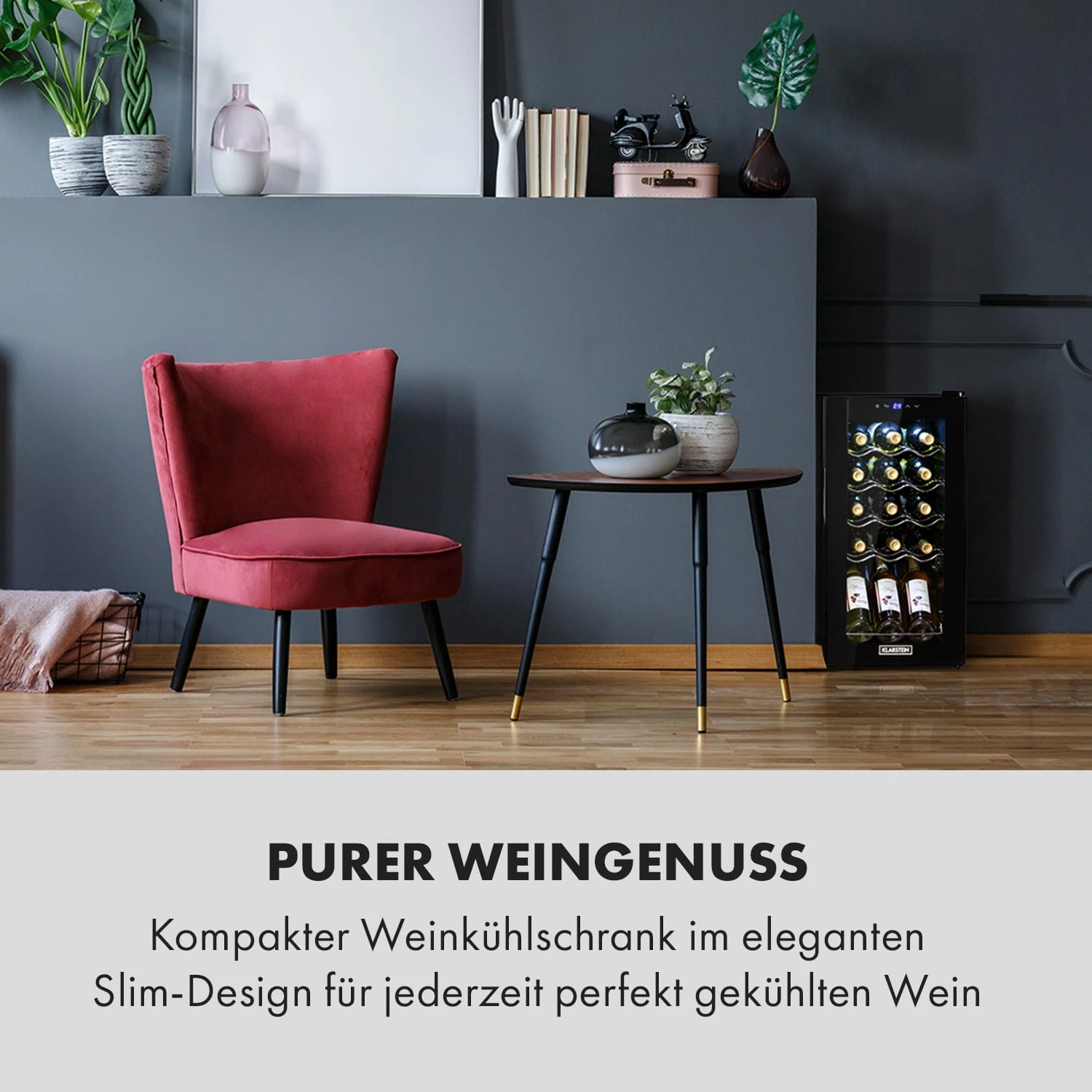 Shiraz 15 Slim Uno Weinkühlschrank 44l Touch-Bedienfeld 5-18°C 2 Shiraz 15 Slim Uno Weinkühlschrank 44l Touch-Bedienfeld 5-18°C – Bild 2