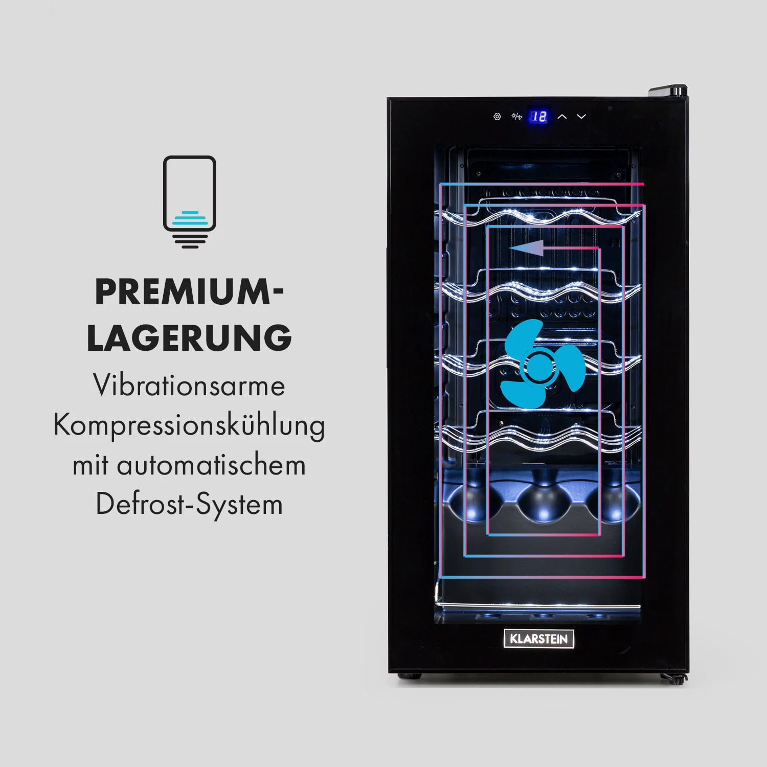 Shiraz 15 Slim Uno Weinkühlschrank 44l Touch-Bedienfeld 5-18°C 5 Shiraz 15 Slim Uno Weinkühlschrank 44l Touch-Bedienfeld 5-18°C – Bild 5