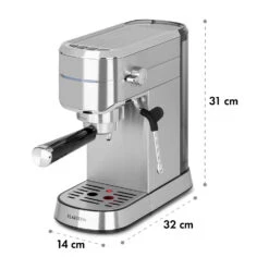 Futura Espressomaker 20 Bar 1450 Watt 20 Bar Wassertank: 1,25 Liter Rostfreier Edelstahl -Küche Zu Hause 10035183 yy 0010 logo