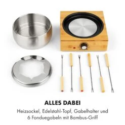 Bambus Fondue Edelstahl-Topf 800W 9 Bambus Fondue Edelstahl-Topf 800W -Küche Zu Hause 10035221 de 0004 logo