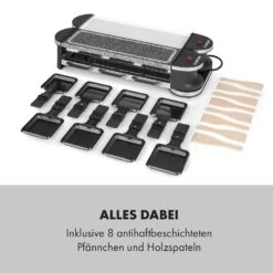 Tenderloin 50/50 Raclette-Grill 1200W 8 Personen Natursteinplatte Metallgrillplatte -Küche Zu Hause 10035260 de 0007 logo