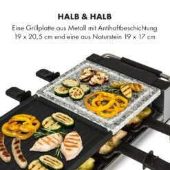 Bistecca Raclette 1200W Metall / Stein 8 Personen Kontroll-LED 11 Bistecca Raclette 1200W Metall / Stein 8 Personen Kontroll-LED -Küche Zu Hause 10035293 de 0004 logo