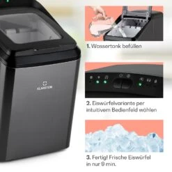 Partytime Eiswürfelmaschine Klareis 15kg/24h Edelstahl -Küche Zu Hause 10035295 de 0004 usp