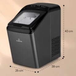 Partytime Eiswürfelmaschine Klareis 15kg/24h Edelstahl -Küche Zu Hause 10035295 yy 0011 dimensions