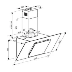 Eleonora 90 Dunstabzugshaube 420 M³/h Touch-Panel Ambiente-Licht -Küche Zu Hause 10035382 yy 0008 logo Klarstein Eleonora 90 Dunstabzugshaube