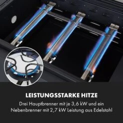 Kingsville Smoker Kombigrill Gas Kohle Smoker 13,5kW 3+1 Brenner -Küche Zu Hause 10035409 de 0005 logo