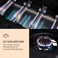 Valdosta 4.1 Gasgrill 4 X 2,8 KW + 2,5 KW Brenner Edelstahl Mobil -Küche Zu Hause 10035415 de 0004 logo