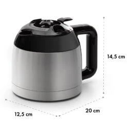 Arabica Thermoskanne Zubehör Ersatz Edelstahl Silber/schwarz -Küche Zu Hause 10035422 yy 0006 dimensions
