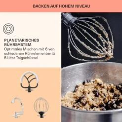 Bella Elegance Küchenmaschine 2000W 2,7PS 5,2 Ltr Edelstahl BPA-frei 12 Bella Elegance Küchenmaschine 2000W 2,7PS 5,2 Ltr Edelstahl BPA-frei -Küche Zu Hause 10035520 de 0006 usp