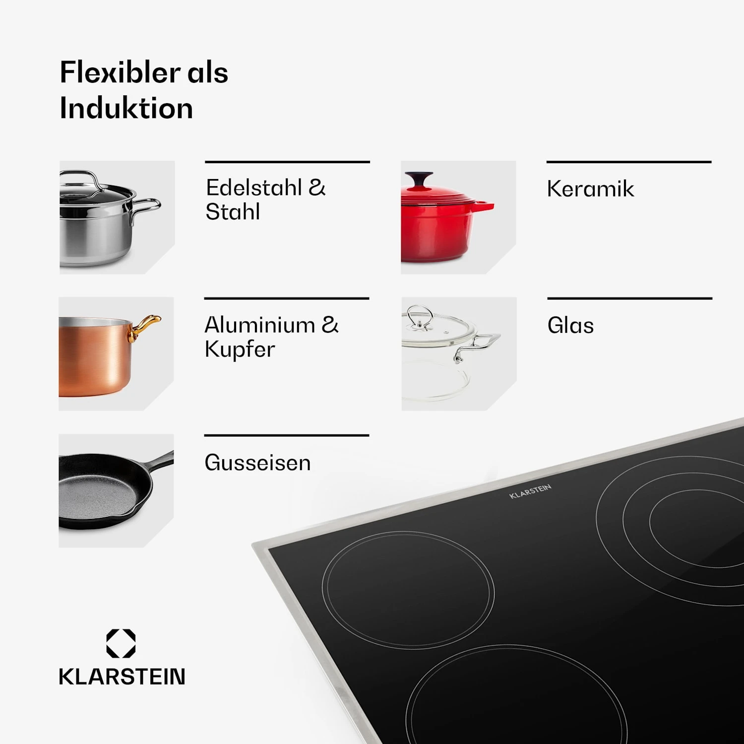 Virtuosa 4 Prime Einbaukochfeld 4 Zonen 6500W Glaskeramik Edelstahlrahmen 7 Virtuosa 4 Prime Einbaukochfeld 4 Zonen 6500W Glaskeramik Edelstahlrahmen – Bild 7