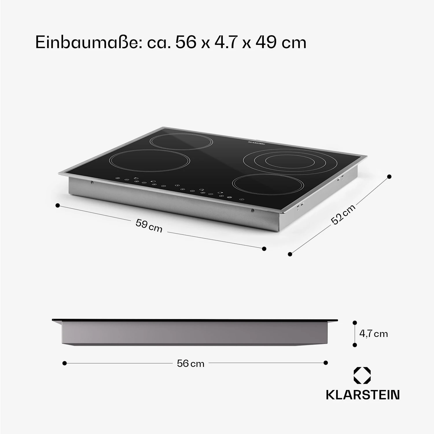 Virtuosa 4 Prime Einbaukochfeld 4 Zonen 6500W Glaskeramik Edelstahlrahmen 8 Virtuosa 4 Prime Einbaukochfeld 4 Zonen 6500W Glaskeramik Edelstahlrahmen – Bild 8