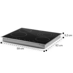 Virtuosa 4 Prime Einbaukochfeld 4 Zonen 6500W Glaskeramik Edelstahlrahmen 17 Virtuosa 4 Prime Einbaukochfeld 4 Zonen 6500W Glaskeramik Edelstahlrahmen -Küche Zu Hause 10035551 yy 0011 dimensions