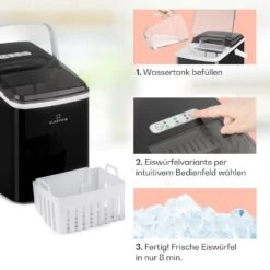 Arctic Porter Eiswürfelmaschine Bullet-Eis 12kg/24h Edelstahl -Küche Zu Hause 10035553 de 0004 usp