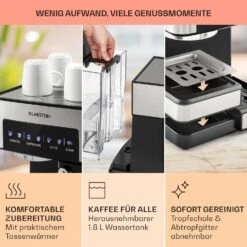 Arabica Comfort Espressomaschine 1350W 20 Bar 1,8l Touch-Bedienfeld -Küche Zu Hause 10035655 de 0006 usp