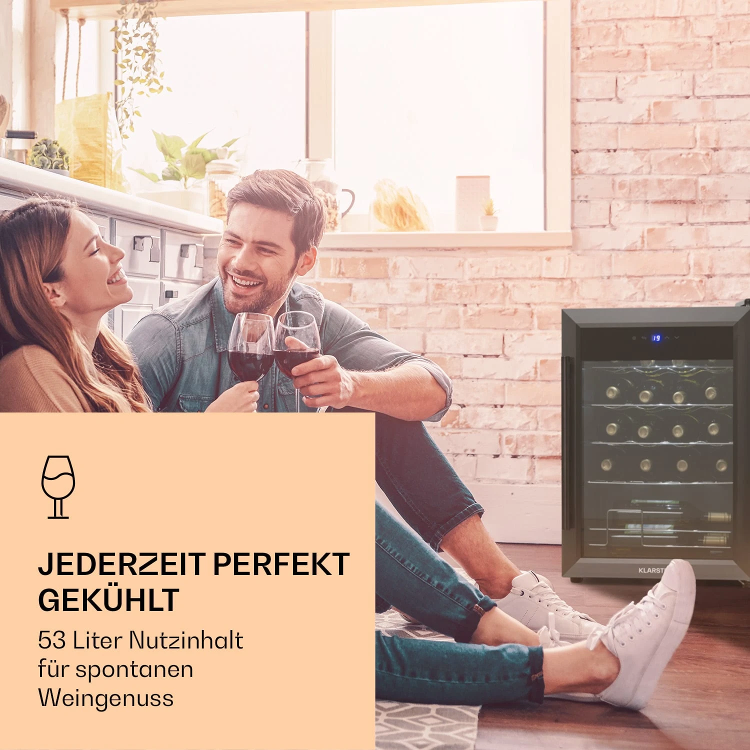 Ultimo 20 Uno Weinkühlschrank 53l Touch-Bedienfeld 131W 5-18°C 2 Ultimo 20 Uno Weinkühlschrank 53l Touch-Bedienfeld 131W 5-18°C – Bild 2