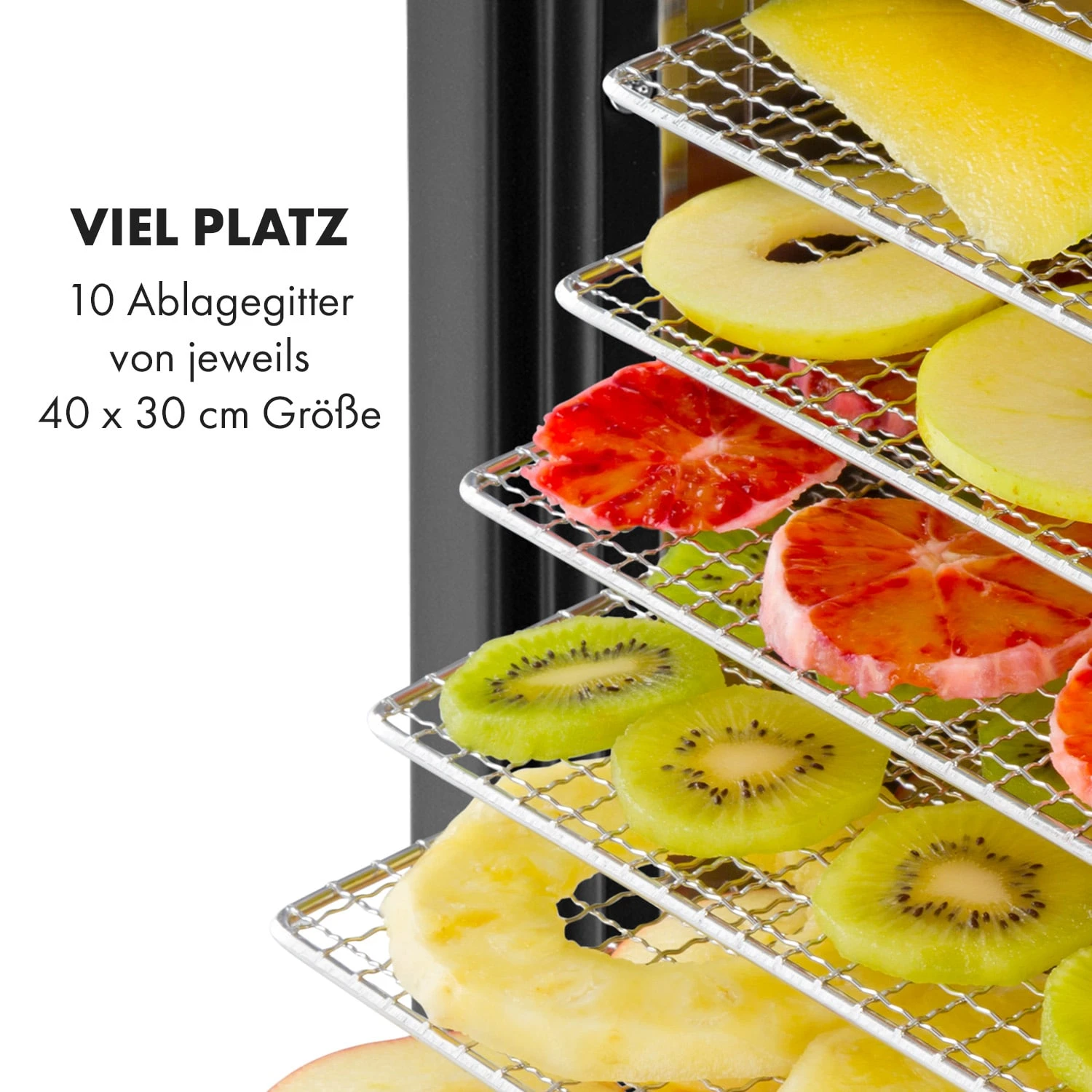 Mega Jerky Dörrautomat 650W 50-80°C LC-Touch-Display Timer 5 Mega Jerky Dörrautomat 650W 50-80°C LC-Touch-Display Timer – Bild 5