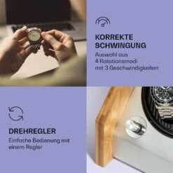 Garonne 2 Uhrenbeweger 1 Drehteller 2 Uhren 3 Speeds 4 Modi Bambus -Küche Zu Hause 10036041 de 0003 logo