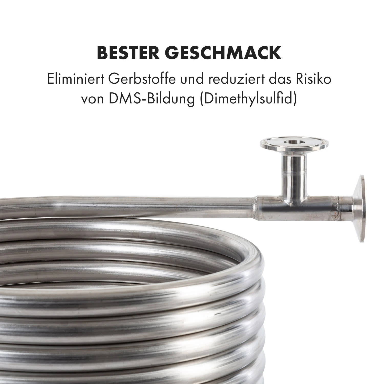 Counterflow Gegenstromkühler Ø28cm 9 Schleifen 304 Edelstahl 5 Counterflow Gegenstromkühler Ø28cm 9 Schleifen 304 Edelstahl – Bild 5