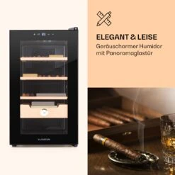 Klarstein El Presidente 48 Zigarren-Humidor 48L 3 Einschübe 1 Fach Zedernholz -Küche Zu Hause 10036103 de 0003 logo