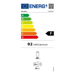 Klarstein El Presidente 48 Zigarren-Humidor 48L 3 Einschübe 1 Fach Zedernholz -Küche Zu Hause 10036103 energy label