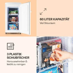 Laika 60L Gefrierschrank 60 Liter 3 Schubladen Temperatur: -18 Bis 0 °C 10 Laika 60L Gefrierschrank 60 Liter 3 Schubladen Temperatur: -18 Bis 0 °C -Küche Zu Hause 10036171 de 0004 logo
