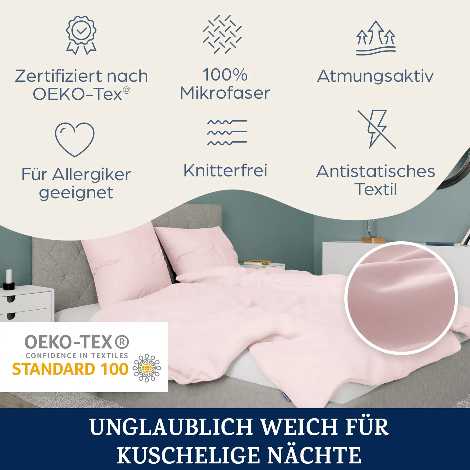 Traumwolle Biber-Bettwäsche 155x220 Cm 2 Traumwolle Biber-Bettwäsche 155x220 Cm – Bild 2