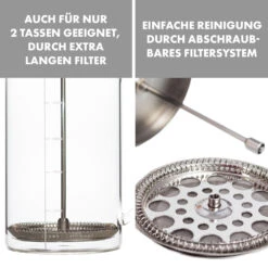 Glaswerk Ristretto French Press 1 Liter Borosilikatglas Edelstahl Walnussholz -Küche Zu Hause 10036368 de 0006 logo